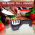 Kitchen Knife Sharpener - Professional Handheld 3 Stage Sharpening Tool for Chef Knives with Diamond, Tungsten & Ceramic Rods Includes Cut Resista...