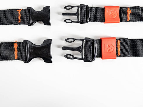 GEAR AID Utility Straps with Side-Release Buckle, Secure and Compress Camping, Biking, Hunting, Boating Gear, Multiple Sizes 1" x 40"...