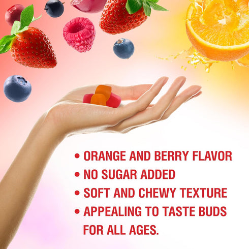 Calcium Magnesium Zinc Gummies with Vitamin D3 & K2 - High Potency Enhanced Absorption - Orange and Berry Flavored...