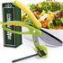 Salad Scissors - 2-in-1 Food Chopper and Kitchen Shears for Easy Salad Making, Vegetables, Meat & More - Ergonomic Handle, Stainless Steel Blades...
