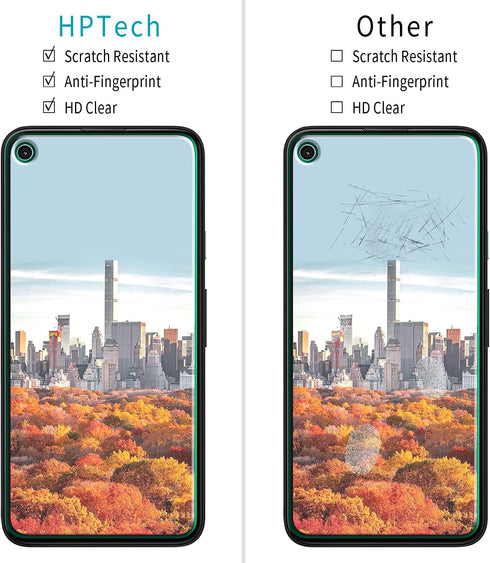 HPTech (2 Pack) Designed for Google Pixel 4a (Not Fit for 4a 5G) Tempered Glass Screen Protector, Anti Scratch, Easy to Install, Bubble Free...