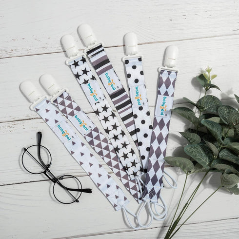 Babygoal Neutral Pacifier Clips, 6 Pack Binky Paci Holder Clips and Leash for Boys and Girls Fits for Most Pacifier, Binkie Styles & Baby Teethers...