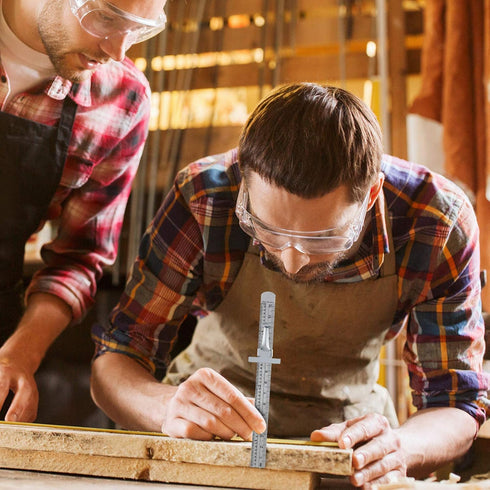 2 Pieces 6 Inch 15 cm Pocket Ruler Flexible Precision Stainless Steel Ruler with Detachable Clips Stainless Steel Pocket Clip Scale Gauge Ruler Me...