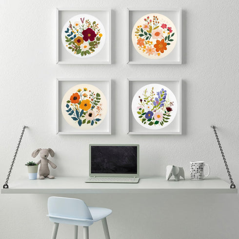 Bonroy 4 Sets Embroidery Kit for Beginners with Instructions,Cross Stitch Kits for Adults with Pattern,Needlepoint Kits for Adult Include Embroide...