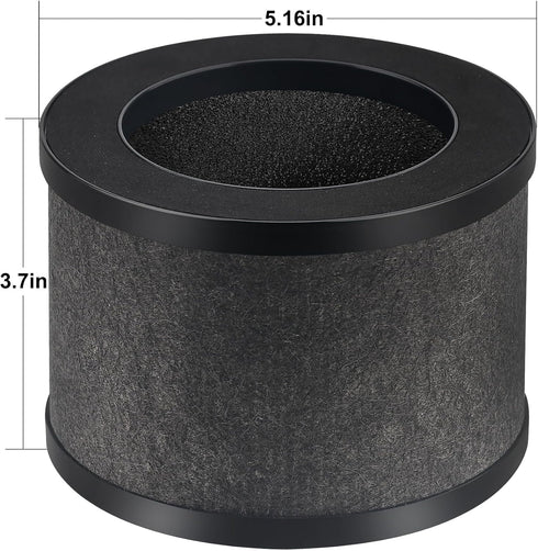TZ-K1 Replacement Filter Compatible with ToLife TZ-K1 Air Purifier, AROEVE MK01 MK06 Air Purifiers, 3-in-1 H13 True HEPA Filter, 3 Pack, Black...