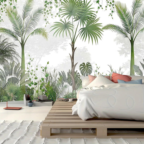FENDROM Tropical Green Plant Tapestry Wall Hanging, Palm Tree Leaves Rainforest Jungle Nature Room Wall Art Tapestries Forest Aesthetic for Bedroo...