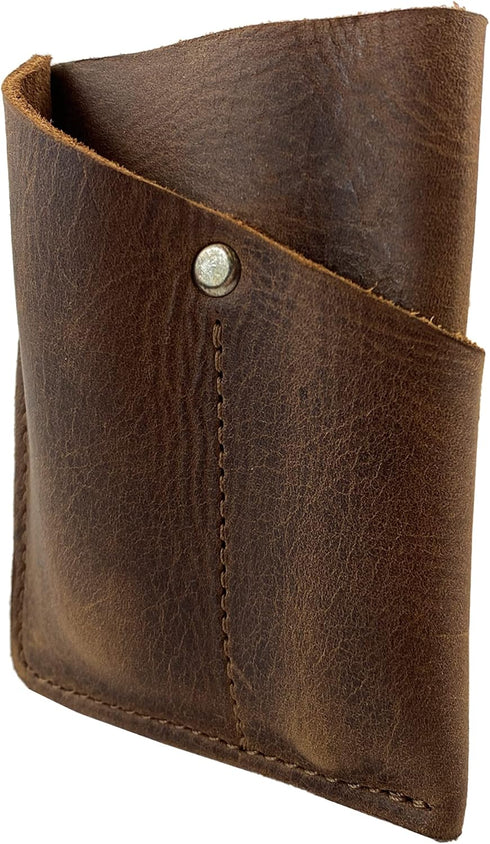 Hide & Drink, Front Pocket Wallet, Multitool Pouch, Card Holder, Money Organizer, Travel Accessories, Full Grain Leather, Handmade, Bourbon Brown...