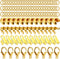 900 Pcs Jewelry Making Accessories Set 50 Lobster Clasps 150 Half Round Open Crimp Beads 400 Open Jump Ring Connectors 150 Bead Tips Knot Covers a...