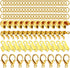 900 Pcs Jewelry Making Accessories Set 50 Lobster Clasps 150 Half Round Open Crimp Beads 400 Open Jump Ring Connectors 150 Bead Tips Knot Covers a...