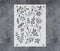 GSS Designs Wildflower Stencil for Painting on Wall Wood Canvas Furniture Reusable Art Flower Stencil for Craft Leaf Stencils for Walls 12x16Inch...