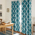 TOWN & COUNTRY EVERYDAY Ironwork Geo Trellis Sateen Indoor Curtains, Room Darkening Blackout, Grommet Top, Energy Efficient, 2-Pack Set, 52"x96", ...
