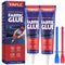 Fabric Glue Permanent 75ml *2, Fabric Glue for Patch, Clear Fabric Glue for Clothing Permanent Washable Clothing Glue for All Fabrics, Cotton, Den...