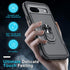 for Google Pixel 8a Case with Screen Protector + Camera Lens Protector,Heavy Duty Shockproof Full Body Protective Cover Built in Rotatable Metal R...