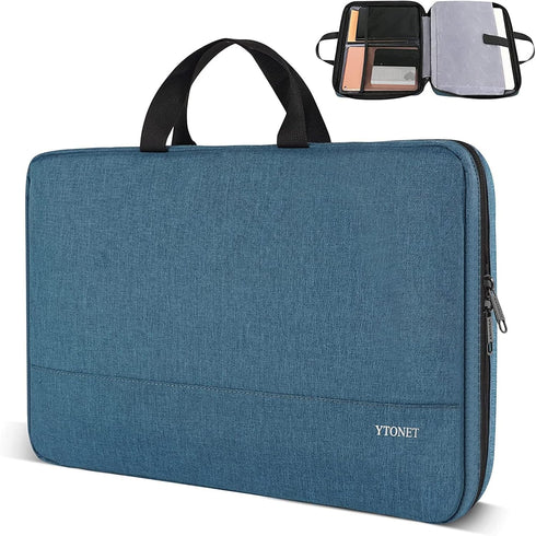 Ytonet 13 13.3 Inch Laptop Sleeve Case, Water Resistant TSA Laptop Bag Computer Carrying Case with Handle, Compatible with MacBook HP Dell Lenovo ...