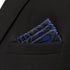 S&W SHLAX&WING Ties for Men Blue Navy Paisley Matching Pocket Square Only...