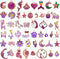 LITMIND 50 Pcs Cute Enamel Charms for Jewelry Making Bulk lot Rhinestone Necklace Pendants Earrings Bracelet Designer for DIY Crafting Charms...