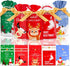 DLY 50 Pcs Christmas Candy Bag Christmas Treat Bags Candy Goodies Plastic Drawstring Gift Bags Merry Christmas Treat Bags for Birthday Party Snack...