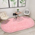 junovo Ultra Soft Washable Shaggy Rug - Non-Slip Oval Carpet for Nursery, Kids Bedroom & Home Decor (2.6x5.3ft Pink) | Plush Fluffy Floor Mat for ...