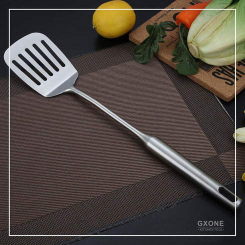 Stainless Steel Slotted Spatula,Cooking Utensil For Kitchen Use With Hollow Handle,Silver/14.9Inch...