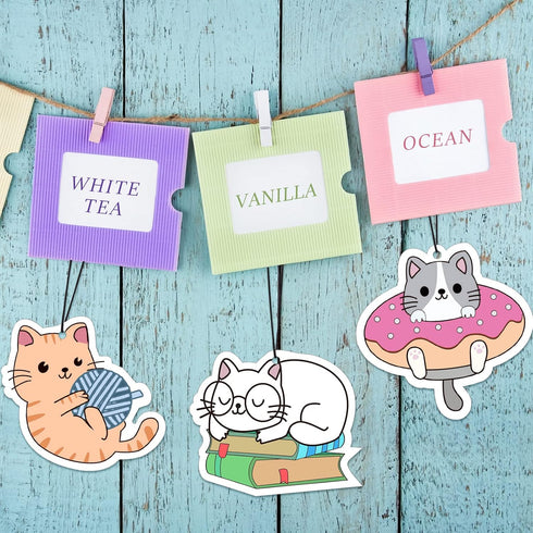 12 Pack Car Air Fresheners Cute Hanging for Women Man Christmas Incense Chips Car Rearview Mirror Pendant Cute Pet Odor Eliminating Air Freshener ...