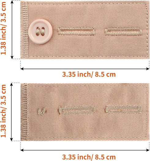10 Pieces Waistband Extenders Elastic Button Waist Extender Pants Hook Extender for Men Women Pants Jeans Trousers, 2 Types...