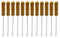 EISCO 12PK Bristle Cleaning Brushes with Fan-Shaped Ends, 9.25" - Twisted Stainless Steel Wire Handle - Ideal for 1" - 1.2" Diameter Tubes, Bottle...