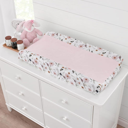 NoJo Keep Blooming Pink, White, Purple and Gold Floral Super Soft Changing Pad Cover...