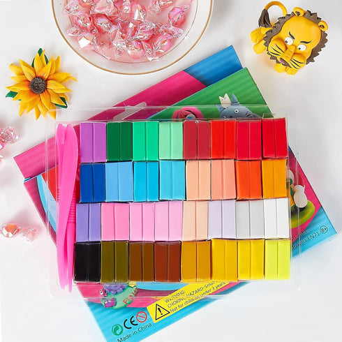 CiaraQ Small Modeling Clay Set, 32 Colors Safe & Non-Toxic Oven Bake Polymer Clay Starter Kit for Kids/Beginners...