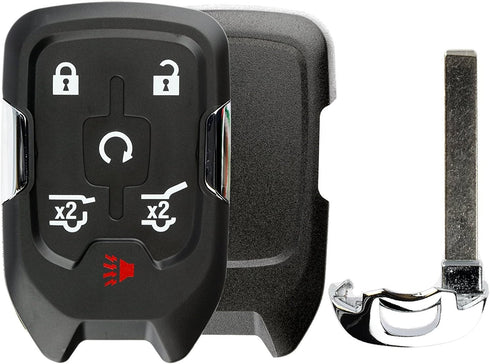 KeylessOption Keyless Entry Remote Key Fob Case Shell Button Pad Outer Cover Housing for Chevy GMC HYQ1AA...