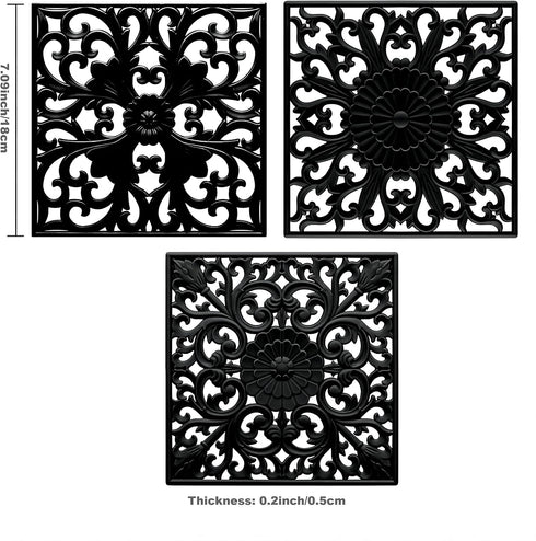 Silicone Trivets for Hot Dishes, Pots & Pans, Square Hot Pads for Kitchen, Flexible Silicone Pot Holders for Table, Non-Slip Heat Resistant Trivet...