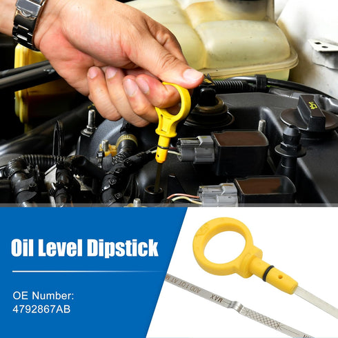 X AUTOHAUX 1 Pcs Engine Oil Dipstick Engine Oil Fluid Level Dipstick for Chrysler 300 Limited S Touring 3.5L V6 - Gas 2010 No.4792867AB...