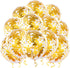 Gold Confetti Balloons, 25 Pcs Thickened 12 Inch Clear Latex Balloon with Confetti Inside for Graduation Decorations Engagement Bridal Shower Part...