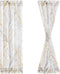 FMFUNCTEX Sheer Sidelight Front Door Curtains 40 Inches Long White Yellow Branch Tree Half Print Curtain for Patio Doors with Matching Tiebacks 24...