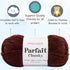Premier Yarns Parfait Chunky Chocolate 1150-35 (3-Skeins - Same Dye Lot) Weight S Bulky #6 Polyester Yarn for Crocheting and Knitting - Bundle wit...