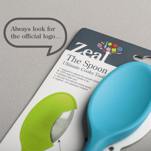 Zeal Scratch Non-Stick Silicone Cooking Spoon, Aqua Blue, 30 cm...
