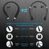 AMORNO Foldable Bluetooth Headphones, Wireless Neckband Sports Headset with Retractable Earbuds, Sweatproof Noise Cancelling Stereo Earphones with...