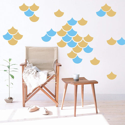 40 Pcs Mermaid Scale Wall Decal, Nursery Decor, Geometric Decals, Modern Wall Decals, Unique Wall Decor for Kids, Wall Decals for Girls Boys Room(...