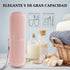 Travel Case for Toothbrush, Toothpaste and Makeup Brushes, Toothbrush holders travel. Portable Holder for Home, School, Camping and Bathroom(Pink)...