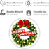 Merry Christmas Wreath Seasonal Magnet, Holiday Decoration for Refrigerator and Car, 5.5 Inches...