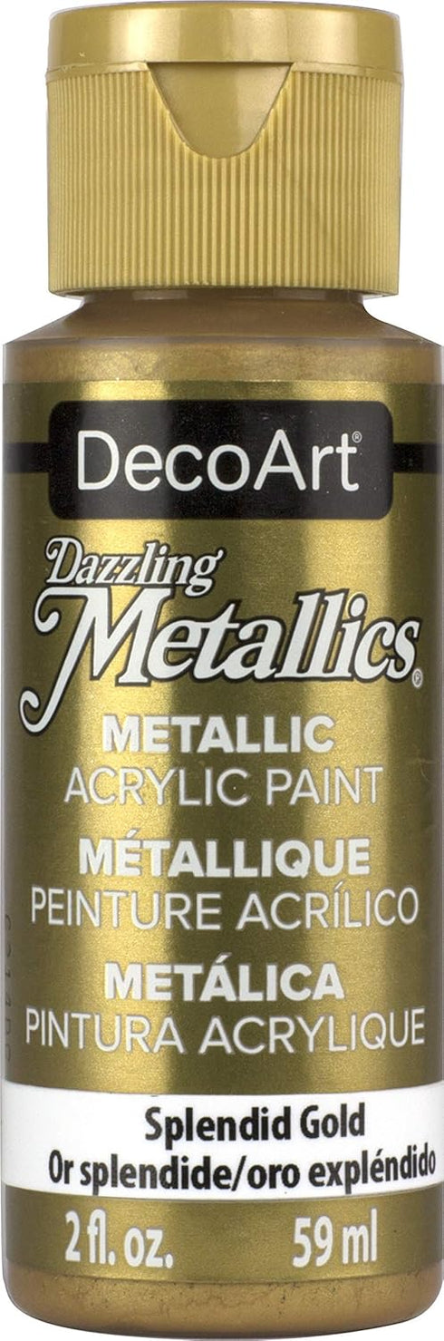 DecoArt Dazzling Metallics 2-Ounce Splendid Gold Acrylic Paint...