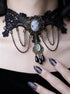 Sacina Victorian Lace Choker Necklace, Black Velvet, Zinc Alloy, Goth Jewelry Gift for Women...