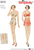 Simplicity 1930's Fashion Women's Vintage Bra and Panties Sewing Patterns, Sizes 4-12...