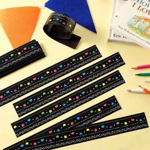 30 Pcs Magnetic Strip Bulletin Board Borders 11.81 x 1.5 Inch Classroom Borders for Bulletin Board Decorations Magnetic Borders for Classroom Whit...