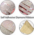 3 Rolls Self-Adhesive Crystal Rhinestone Diamond Ribbon 3 Yards DIY Decoration Sticker with 2 mm Rhinestones for Arts Crafts, DIY Event Car Phone ...