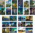 Large Stickers 24 pcs (2.5"x3.5" Each) Fantastic Landscapes Vintage Postcards Saturated Retro Greeting Card Reprint...