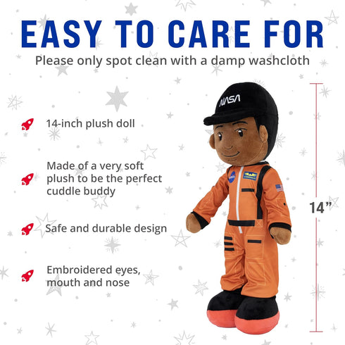 Playtime by Eimmie 14” Charlie NASA Doll - Soft Baby Doll - Plush Rag Dolls for 2 Year Old Girls & Boys Toddler & Infants - Astronaut Plush Washab...