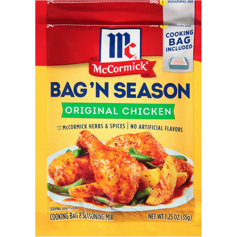 McCormick Bag 'n Season Original Chicken Cooking Bag & Seasoning Mix, 1.25 oz (Pack of 6)...