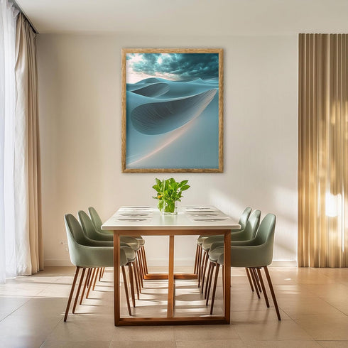 Posterizer 1 pcs-surreal desert scene with giant sand dunes-Landscape & Nature Art-Workplace & Office Art-Living Room Bedroom Decor- unframed wall...