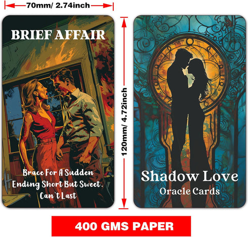 Shadow Love Oracle Deck, Love Relationships Oracle Cards, love messages oracle cards, Insightful Self-Reflection Oracle Cards Deck for Beginner...