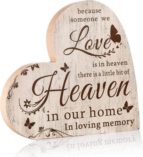 Jetec Sympathy Gift Bereavement Memorial Decor Sign Loss of Loved One Remembrance Sign Memorial Present Condolence Sign Loss of Mother Father Symp...